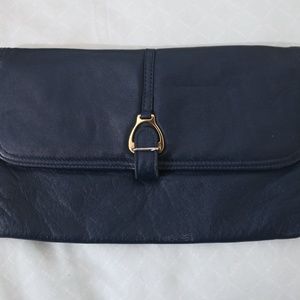 Vintage Navy Jane Shilton  London clutch